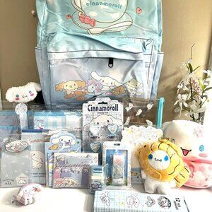 CINNAMOROLL BACKPACK & STATIONERY LOT